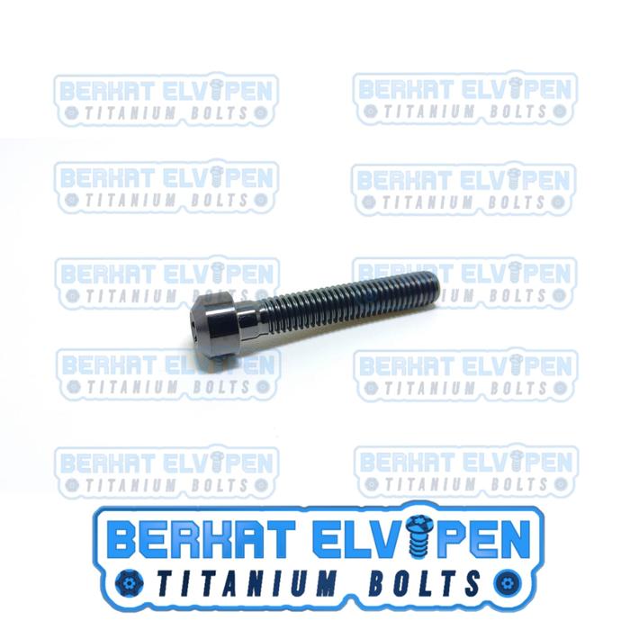 Gambar Baut Titanium Small Head M8x45 Drat 12 Panjang 45mm 4,5cm Grade 5 - Black dari Berkat_Elvipen undefined Tokopedia