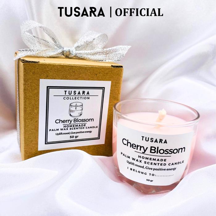 Gambar [Free Gift] TUSARA Lilin Aromaterapi - Homemade Premium Palm Wax -50gr - Cherry Blossom dari TUSARA Official undefined Tokopedia