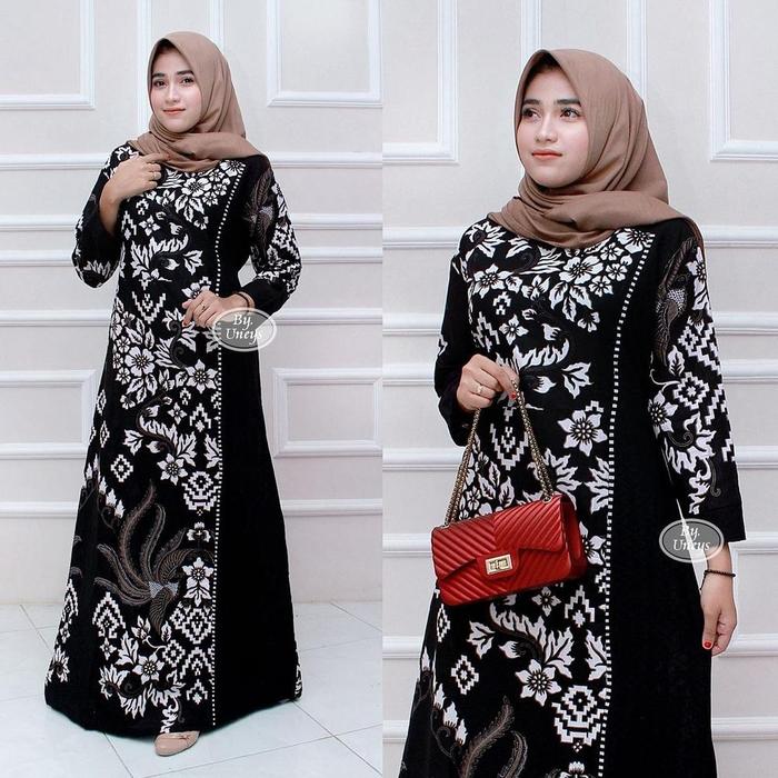 Gambar New! Couple Gamis kombinasi batik size jumbo model terbaru Shalimar - Gamis XL LD110 dari SEMINAQ undefined Tokopedia
