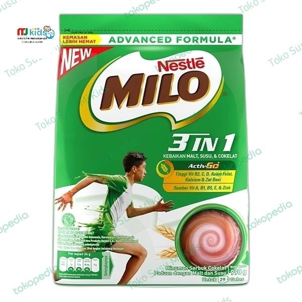 Gambar MILO ACTIVE GO 3 IN 1 990GR dari Toko Susu Mj Kids undefined Tokopedia