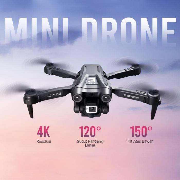 Gambar OMNIDIRECTIONAL Quadcopter Drone RC WiFi Dual Camera 4K K105 Max Black dari HallOfGadgetNeed undefined Tokopedia