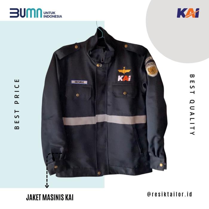 Gambar Jaket Masinis KAI PT Kereta Api Indonesia By Resik Tailor - Biru, S dari Resiktailor undefined Tokopedia