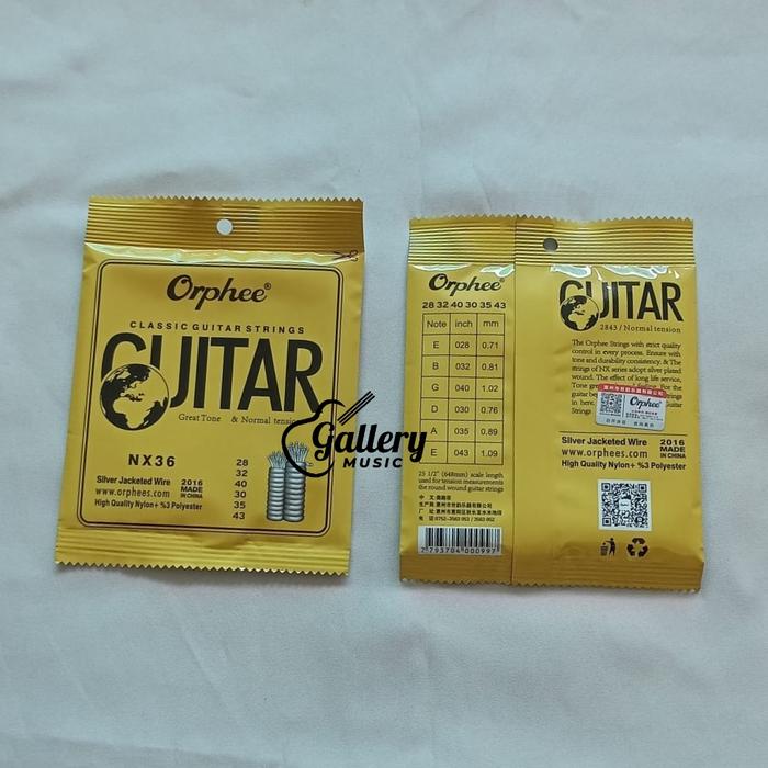 Gambar Senar Gitar klasik Orphee NX36 senar classic 028-043 dari Alifiansyah undefined Tokopedia