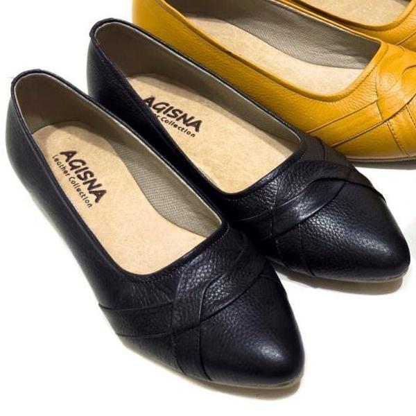 Gambar Sepatu wanita flat formal on Bahan 100% Kulit Sapi Asli Garut  Terbaru - Hitam, 36 dari MDM Leather undefined Tokopedia