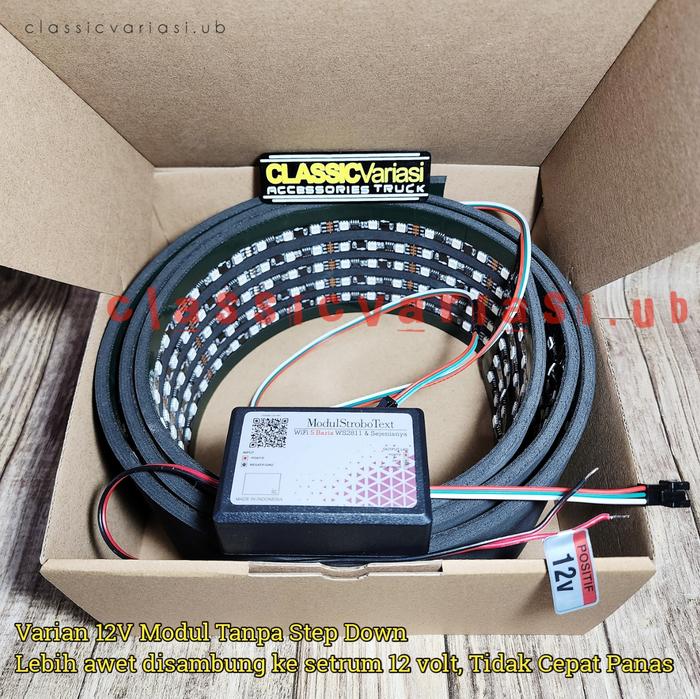 Gambar Lampu Strobo Murah Text 5 Baris Komplit Lampu+Modul - 12 Volt, 140cm 5baris dari Classic Variasi UB undefined Tokopedia