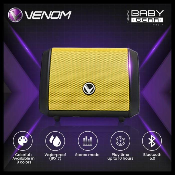Gambar Venom Baby Gear Vbg 1 Speaker Bluetooth Portable With Stereo Mode Good - Kuning dari gadhinggamyashop undefined Tokopedia