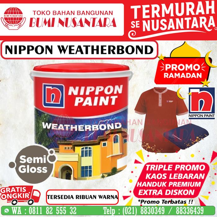Gambar NIPPON WEATHERBOND TINTING SEMUA WARNA CAT OPLOS NIPPON WEATHERBOND - 1L, White AllVarian dari Bumi Nusantara 85 undefined Tokopedia