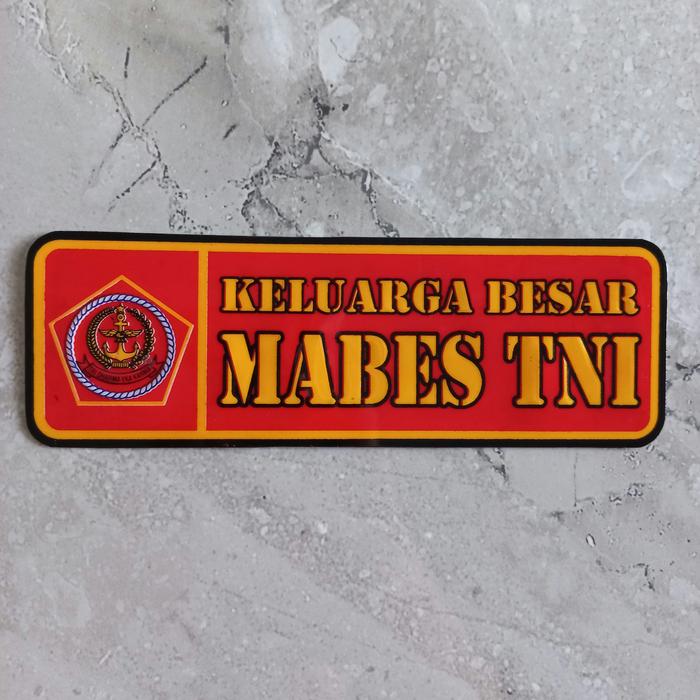 Gambar STICKER PLAT MOBIL MABES TNI PANJANG & BERDIRI TIMBUL - panjang dari ALLIFIA JAYA undefined Tokopedia