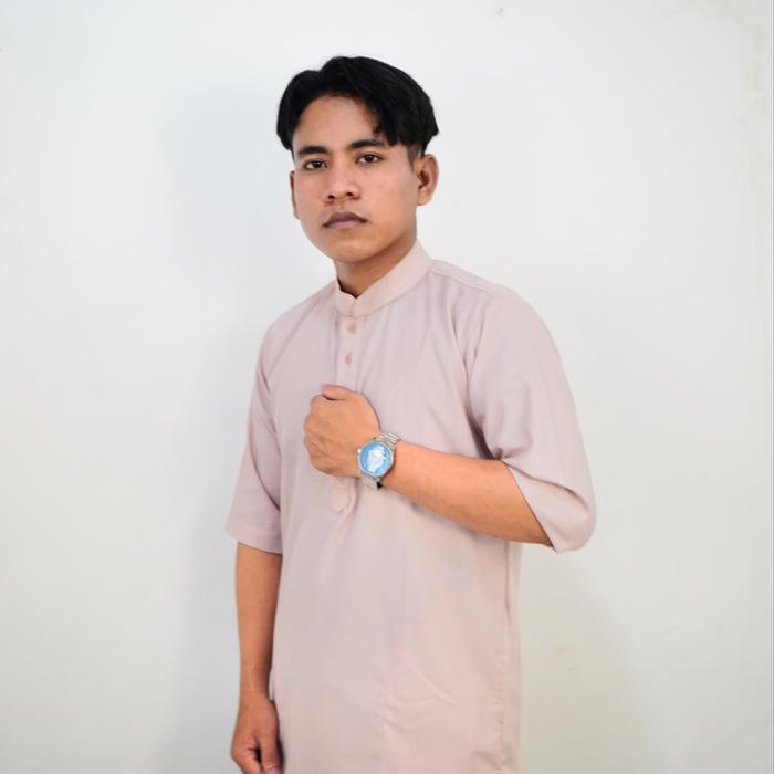 Gambar Baju Koko Pria Dewasa Lengan pendek model  Baju Muslim Pria Terbaru - Cream, XL dari anvfashionseragamku undefined Tokopedia