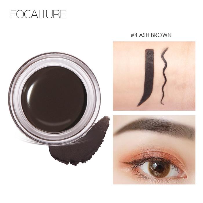Gambar FOCALLURE Brows Gel Cream Eyebrow Waterproof Pensil Alis - 04 Ash Brown dari SKINVEST IDN undefined Tokopedia