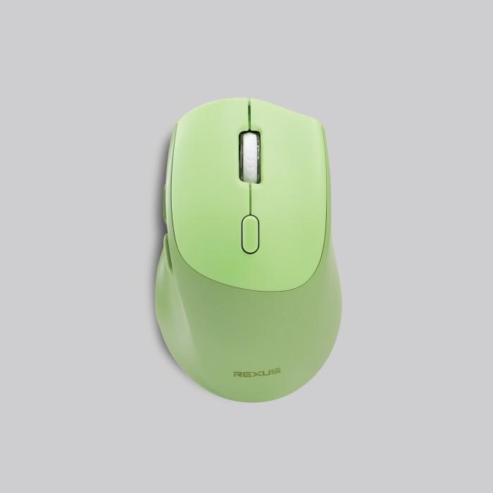 Gambar Mouse REXUS Wireless + Bluetooth Office Silent QB300 Recharge Battery - Green dari Mitra Ecomm undefined Tokopedia
