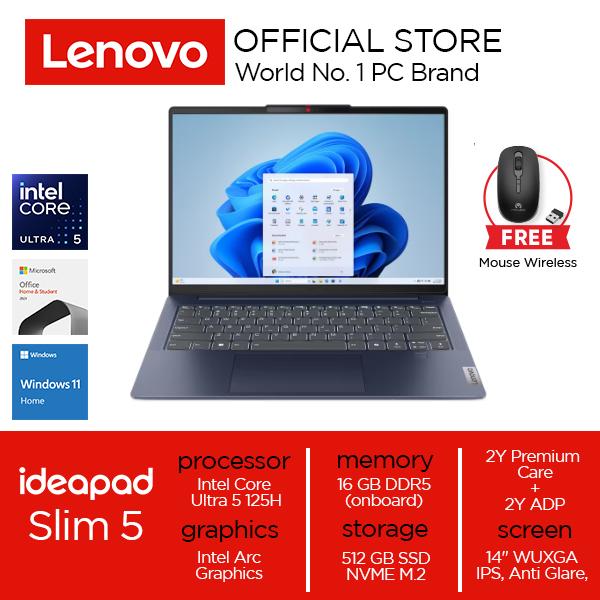 Gambar Lenovo IdeaPad Slim 5 14IMH9 Core Ultra 5 125H 16GB 512GB W11 OHS - Abyss Blue dari Lenovo Official undefined Tokopedia