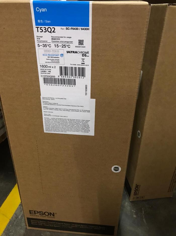 Gambar Tinta Epson Sure Color SC- F6430/ F6430H Original - CYAN, 1 Pcs dari Samafitro Official Store undefined Tokopedia