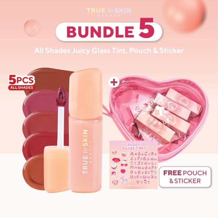 Gambar True to Skin - Juicy Glass Tint 5Pcs (FREE POUCH) dari True to Skin undefined Tokopedia