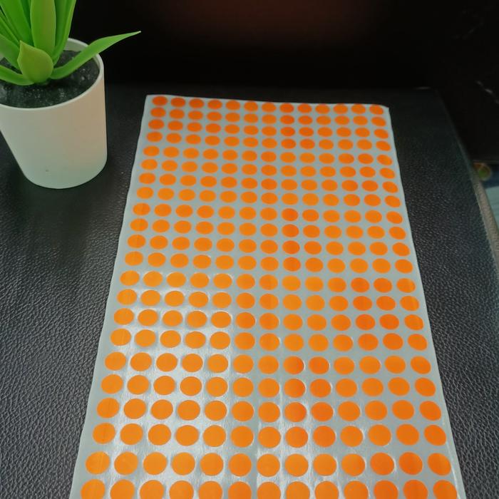 Gambar Label Stiker Warna Bulat KECIL 8 mm Stiker Dot - Orange dari Mulia Karya MK undefined Tokopedia