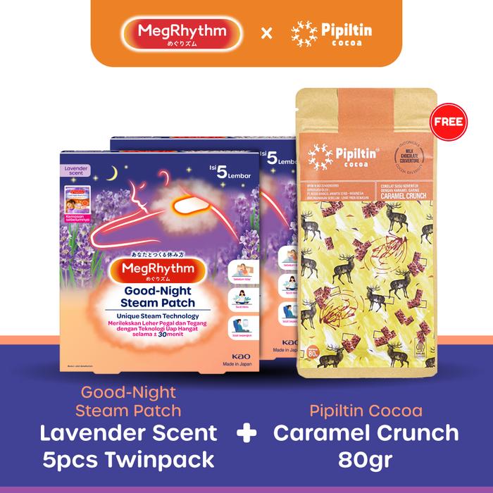Gambar [MegRhythm x Pipiltin] GNight Lavender Twinpack + Free Coklat 80g - Caramel Crunch dari KAO Indonesia undefined Tokopedia