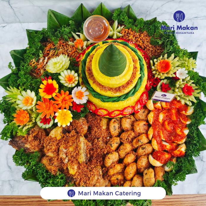 Gambar Nasi Tumpeng Tampah / Nasi Kuning - 25 porsi dari Mari Makan & Travel undefined Tokopedia
