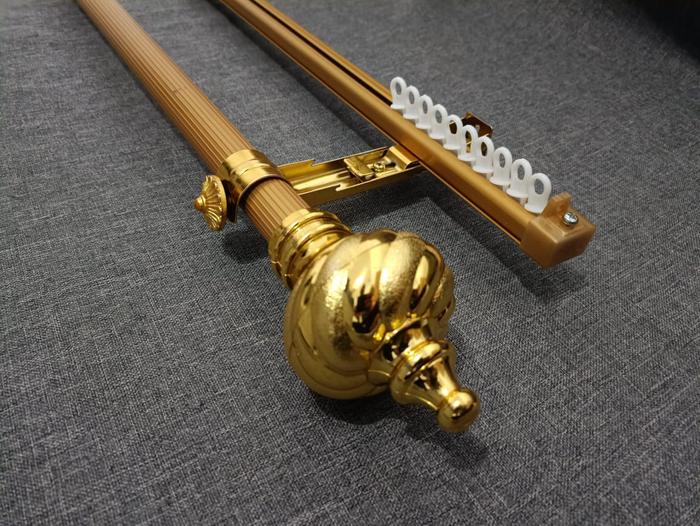 Gambar PIPA Rel + Elite batang Gorden 1 set tiang hordeng - GOLD, Biasa dari Golden Indah Interior undefined Tokopedia