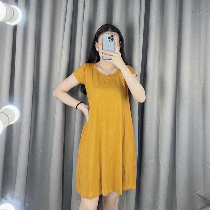 Gambar DRESS MOLA 993 I SWING DRESS I DRESS WANITA BABYDOL VIRAL Dres Korean - MUSTARD dari ROXY MAS JAKARTA undefined Tokopedia