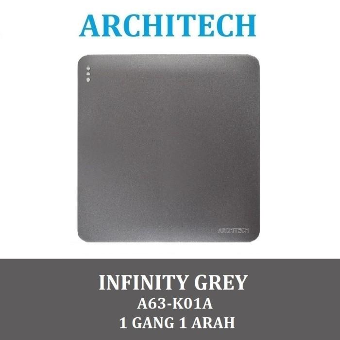 Gambar SAKLAR / STOP KONTAK GREY LAMPU ARCHITECH A63 INFINITY SERIES MODERN - 1 GANG 1 ARAH dari EDISON ELECTRIC undefined Tokopedia