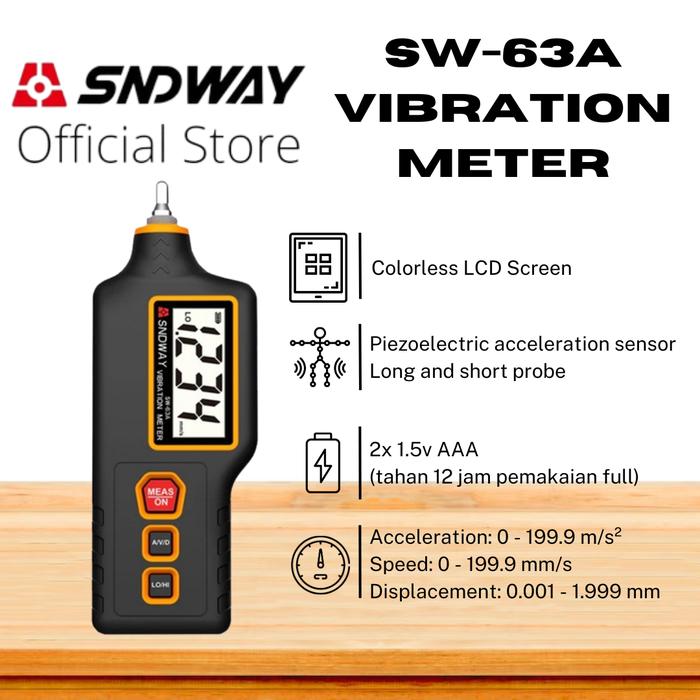 Gambar SNDWAY Vibration Meter Digital SW-65A Pengukur Getaran - SW-63A dari SNDWAY INDONESIA undefined Tokopedia
