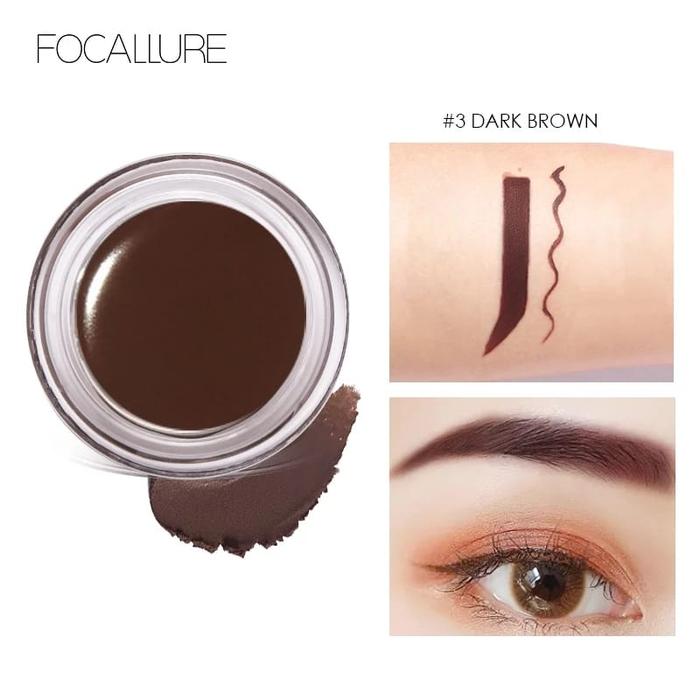Gambar FOCALLURE EYEBROW CREAM/ EYEBROW WATERPROOF/ PENSIL ALIS CREAM - 03 DARK BROWN dari FelicaShop_NEW undefined Tokopedia
