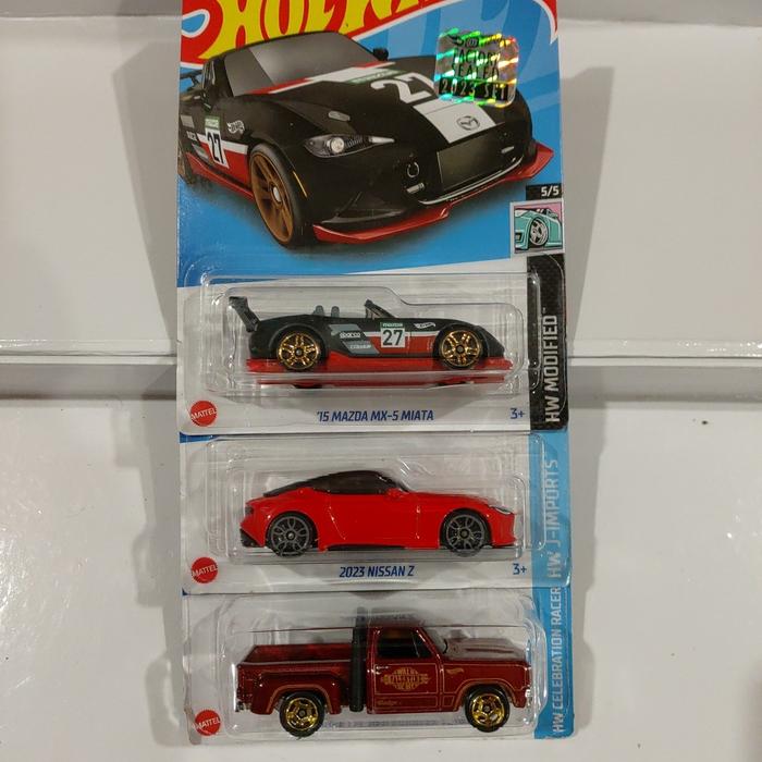 Jual hot wheels set of 3 15 Mazda mx-5 miata+ 2023 nissan + 1978 dodge ...