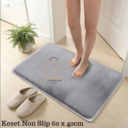 Gambar Keset Nonslip Dapur Kamar Mandi Super Absorbent Floor Mat Bathroom Rug - Abu-abu dari Journalierstore undefined Tokopedia