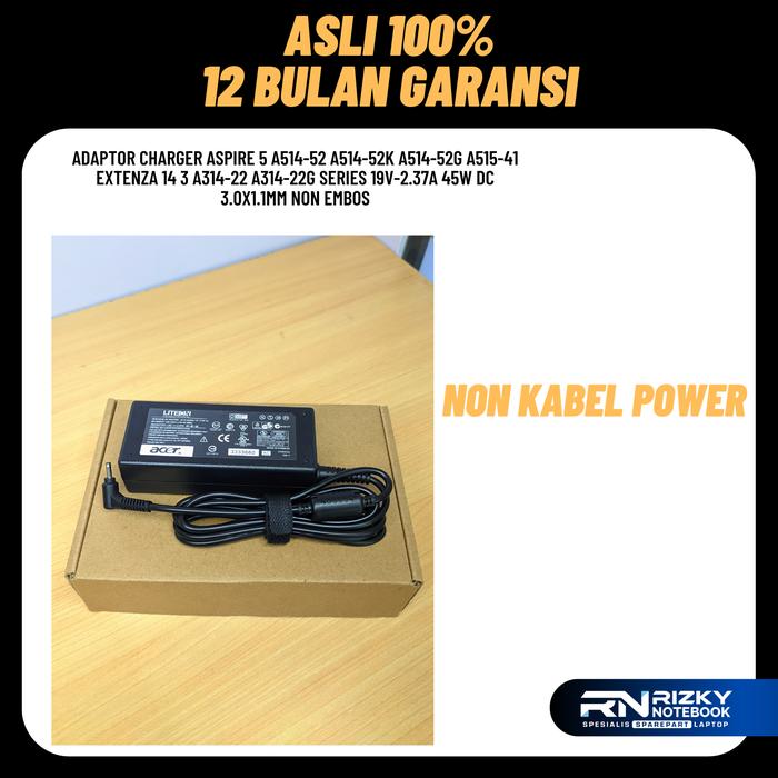 Gambar Adaptor Charger laptop Acer Aspire 5 A514-52 A514-52K A514-52G A515-41 - NOEMBOSHMT dari RizkyNotebook undefined Tokopedia
