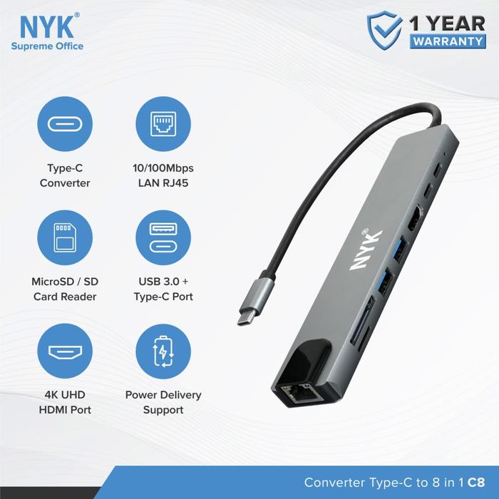 Gambar Baseus 6 in 1 Metal Usb C to Hub 3.0 HDMI 4K Rj45 Lan Ethernet New Mac - 8in1 4K premium dari ORIGINALproducts JAKARTA undefined Tokopedia