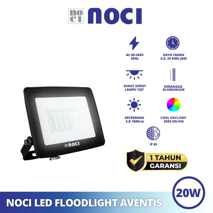 Gambar Lampu Sorot LED Floodlight Aventis NOCI 20 Watt 6500K Murah / Putih dari Noci Lighting undefined Tokopedia