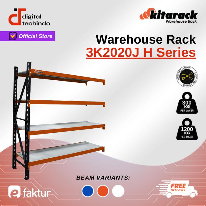 Gambar Rak Gudang Besi 300kg per Layer Rack Gudang 2 Meter Jointer Rack Hitam - Merah, 4 Layer dari Digital Techindo undefined Tokopedia