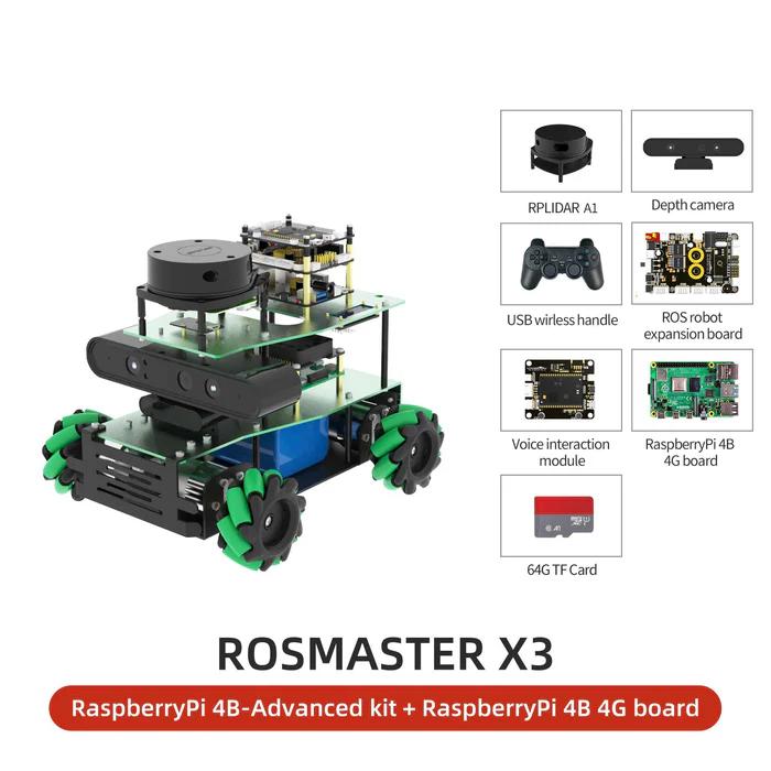 Gambar Yahboom ROSMASTER X3 ROS2 Robot with Mecanum Wheel - Advanced, Raspberry Pi dari Invok Lab undefined Tokopedia