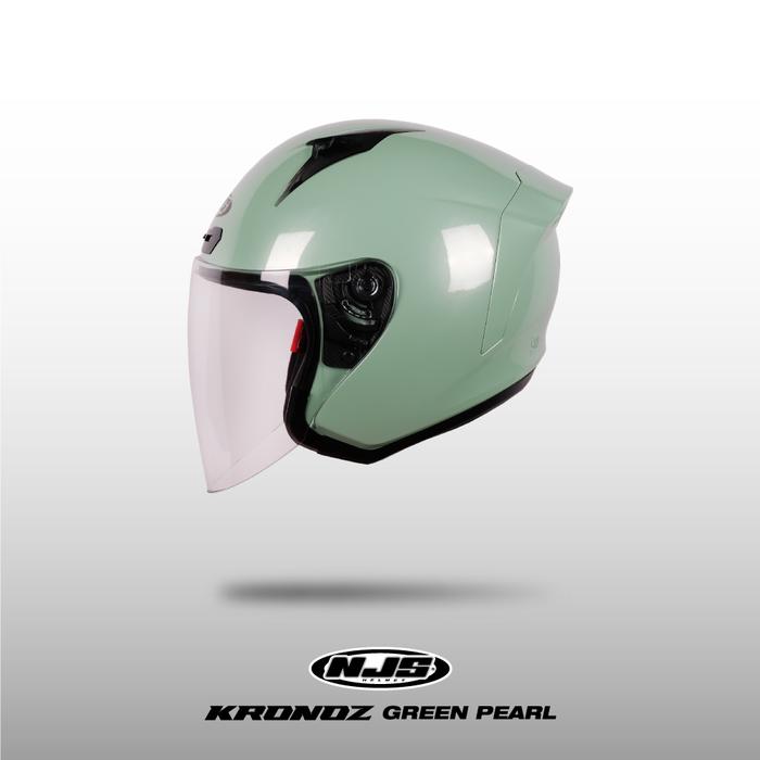 Jual NJS KRONOZ Green Pearl Helm Half Face NJS Kronoz