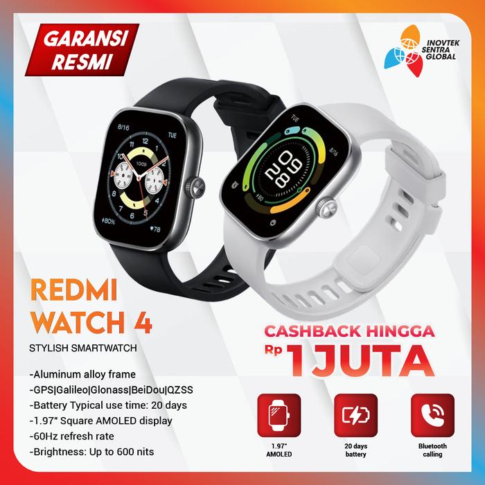 Gambar Xiaomi MI Redmi Watch 4 Smartwatch with BT Call Support NFC GPS AMOLED dari Inovtek Sentra Global undefined Tokopedia