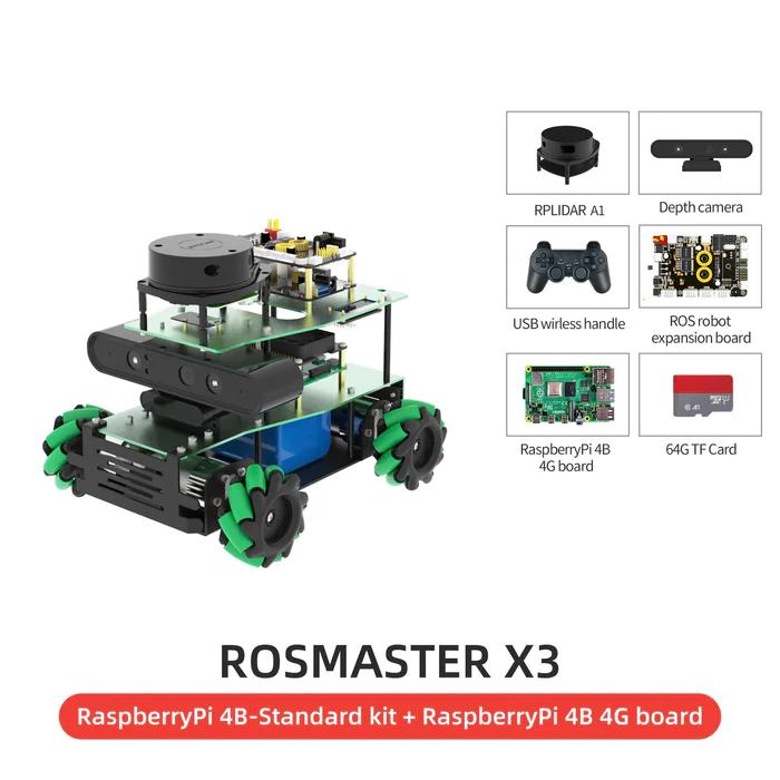 Gambar Yahboom ROSMASTER X3 ROS2 Robot with Mecanum Wheel - Standard, Raspberry Pi dari Invok Lab undefined Tokopedia