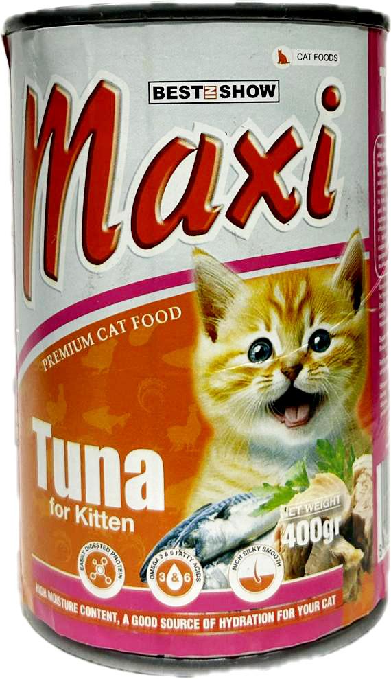 Gambar MAKANAN BASAH KALENG BAYI & ANAK KUCING KITTEN MAXI 400 GR - TUNA KITTEN dari Rumah MuMu Petshop undefined Tokopedia