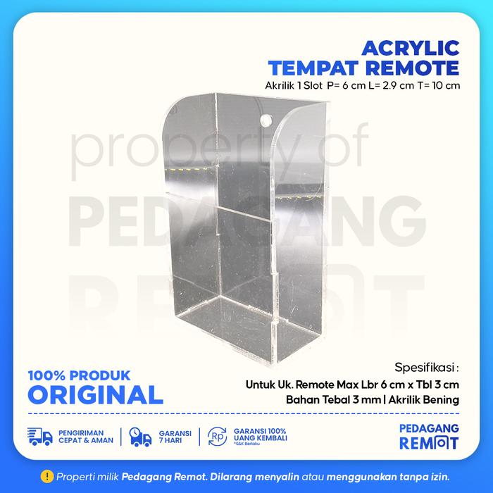 Gambar Tempat Remote TV Acrylic / Bracket Remote AC Akrilik / Rak Hanger - 1slot dari Pedagang Remote_NEW undefined Tokopedia