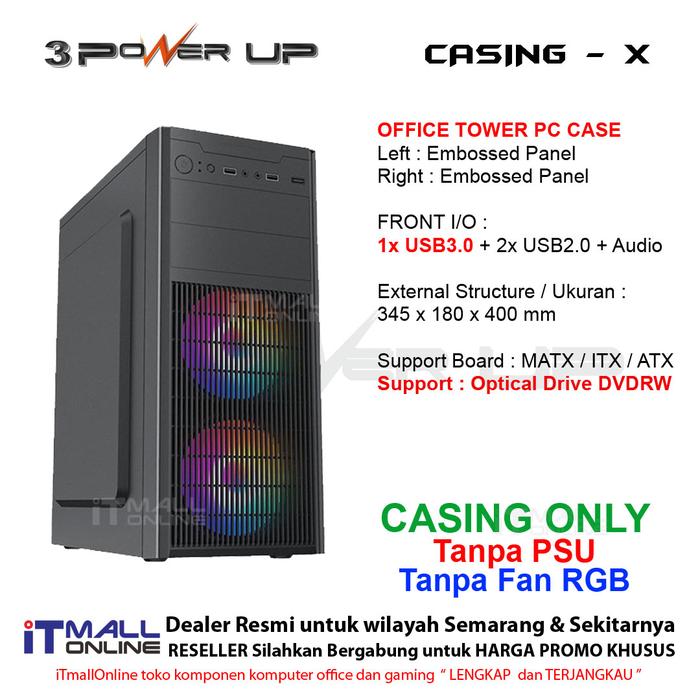 Gambar 3PowerUp Casing X Casing Gaming Casing Tower Casing Mini Server - Casing Saja, +Packing Kayu dari iTmallOnline undefined Tokopedia