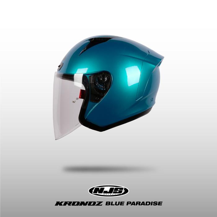 Jual NJS KRONOZ Blue Paradise Helm Half Face NJS Kronoz