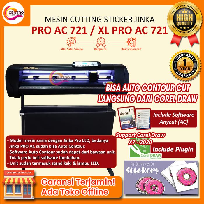 Gambar Mesin Cutting Sticker Jinka PRO / XL PRO 721 LED Software CorelDraw - PRO AC - ANYCUT dari Centro Technology undefined Tokopedia