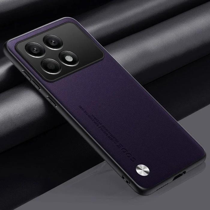 Gambar Poco X6 / X6 Pro 5G M6 Pro Soft Case Leather CODE casing Cover Xiaomi - DARK PURPLE, POCO X6 5G dari i-case undefined Tokopedia