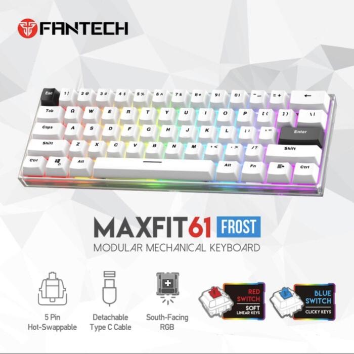 Gambar Keyboard gaming fantech maxfit61 frost wired hotswap mechanical - Putih dari Sniper shop pc games undefined Tokopedia