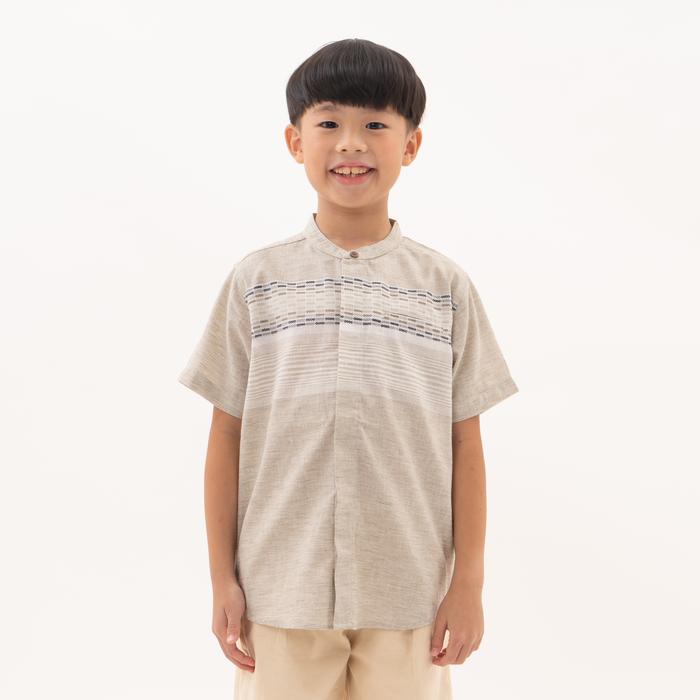 Gambar M231 Kemeja Anak Laki Laki Koko Pendek Abu 0332A - K03 dari M231 Kids Official Store undefined Tokopedia