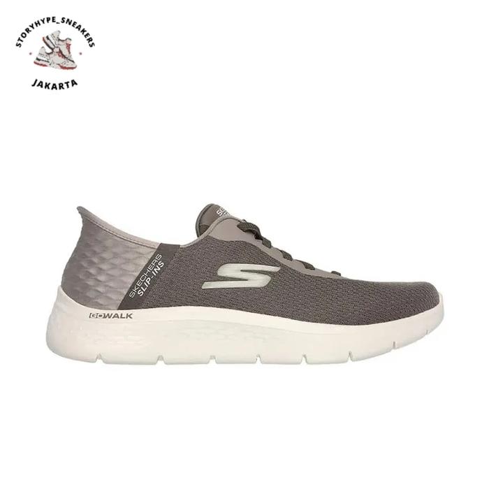 Sepatu slip on Skechers Slip-Ins Go Walk Flex Men's Sneakers- Taupe 44 di  Storyhype Sneakers Tokopedia