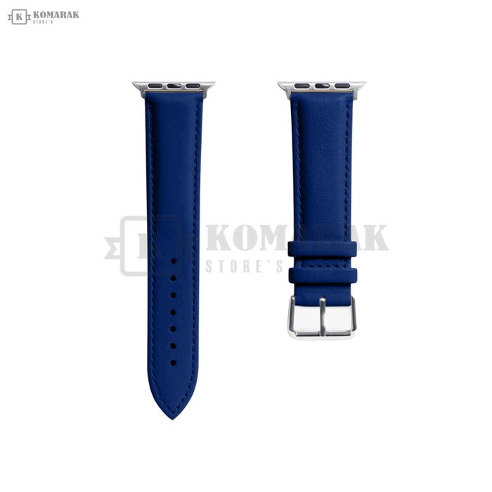 Gambar Leather Strap Apple Watch iwatch Series 5 4 3 2 1 40mm 44mm - Dark Blue, 42/44MM dari Komarakstore undefined Tokopedia