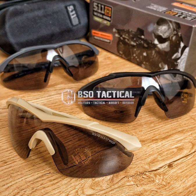 Gambar Kacamata Tactical 5.11 Wiley X Design Shooting Military Sunglasses - Black dari medzstore undefined Tokopedia