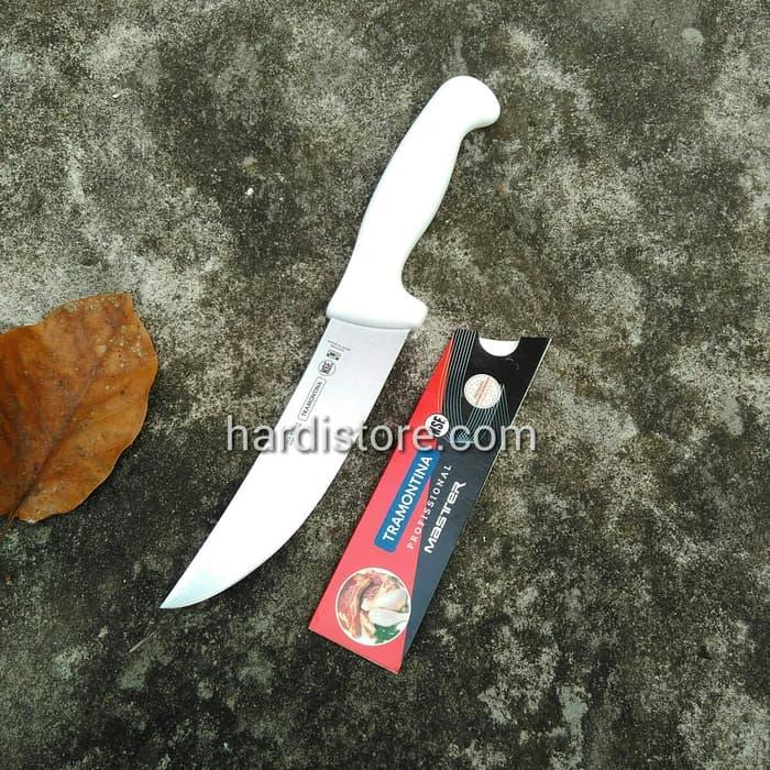 Gambar Pisau Seset Kulit 6 inchi / 15 cm Tramontina Skinning Knife Cimeter 24610/016 Handle BIRU Original Brazil - Putih dari Hardistore Superpisau undefined Tokopedia