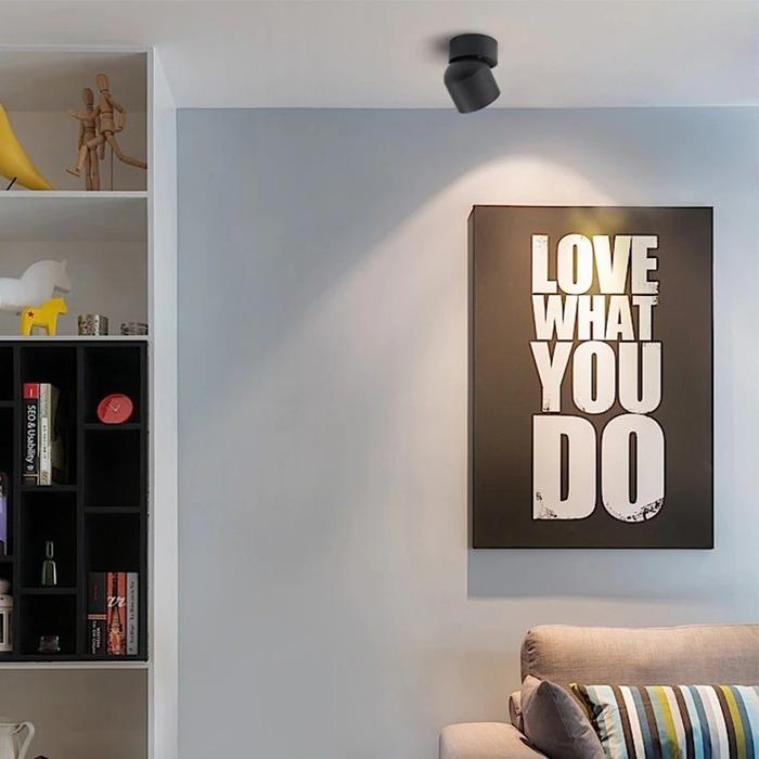 Gambar Lampu Downlight Spotlight LED Plafon Rumah Dekorasi Lamp Minimalis - Hitam 4000K 7W dari BeliAjaMart undefined Tokopedia