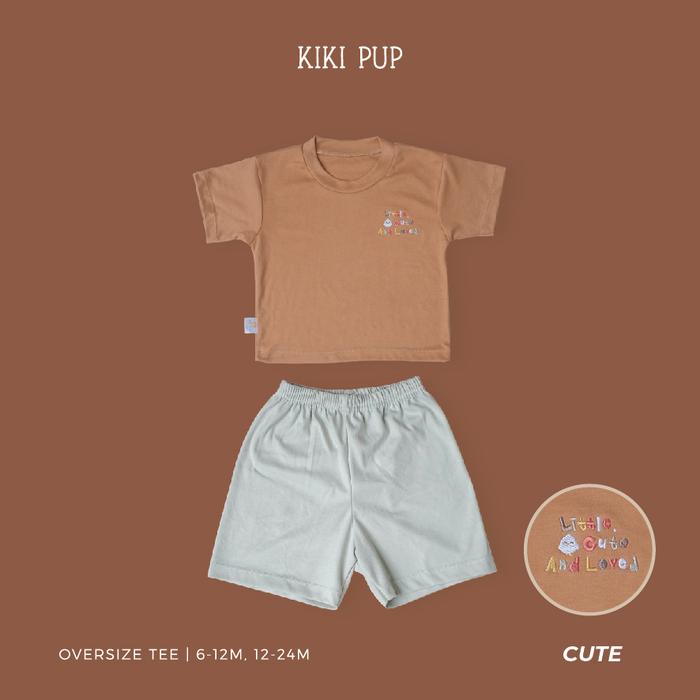 Gambar KIKIPUP - Oversized Tee - CUTE, M (7.5 - 10 kg) dari Kikipup undefined Tokopedia